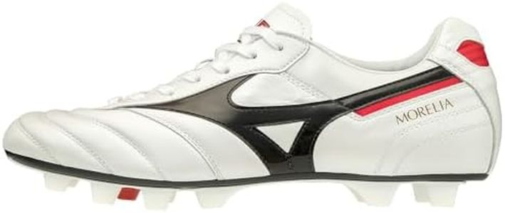 Mizuno Morelia II Made in Japan Soccer Shoe | K Leather Soccer Boot | Pearl/Black | US Men's 7