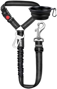 Temeloko Premium Adjustable Dog Leash – Reflective Nylon Pet Leash for Walking and Training Bring Dog Bowl