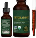 Global Healing Detoxadine - Organic Nascent Liquid Iodine Supplement Drops for Thyroid Support, Detox Cleanse, and Metabolism - Non-GMO, Vegan, 200 Servings Iodine Drops (1 Oz)