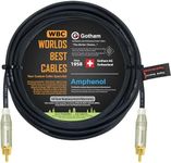 35 Foot - Gotham GAC-4/1 (Black) Star-Quad Center-Channel Subwoofer Cable with Amphenol ACPR-SWH Die-Cast, Gold Plated RCA Connectors – Directional