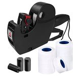 MX5500 Pricing Tag Gun with 5150 pcs Sticker Labels & Extra Inker, 8 Digits Tag Maker for Retail Shop, Grocery Store (Black)