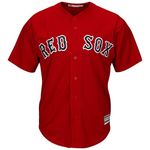 MAJESTIC ATHLETIC MLB BOSTON RED SOX SOX BASEBALL COOL BASE REPLICA JERSEY SCARLET RED (LARGE)