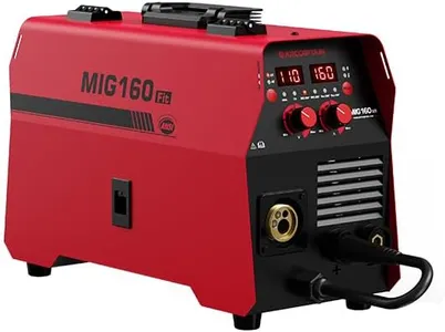 ARCCAPTAIN 160A MIG Welder, 4-in-1 Welder Machine 110V 220V, Flux Core MIG/GAS MIG/Lift TIG Welding/Stick Welding Machine with Synergy, Multiprocess Gas MIG Welder Equipment with 1lb Welding Wire