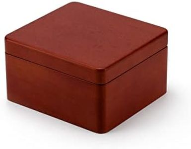 Wooden Musical Box – Solid Wood Music Box with 18 Note Small Music Box with Compartment for Rings and Earrings - Many Songs to Choose