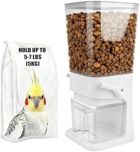 Small Pet Food Storage Container: 5-7 Lbs Airtight Animal Dry Food Dispenser Countertop with Measuring Cup - Organizer Bin for Dog Food, Cat Treats, Chicken, Bird, Puppy, Rabbit & Hamster Feed Pellets