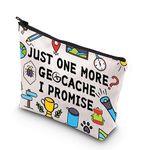 BDPWSS Funny Geocaching Gift for Geocacher Gift Just one More Geocache I Promise Makeup Bag Outdoor Lover Travel Pouch (More Geocache CA)