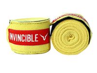 Invincible Mexican Style Semi-Stretch Hand Wraps Yellow 4.5 Meter