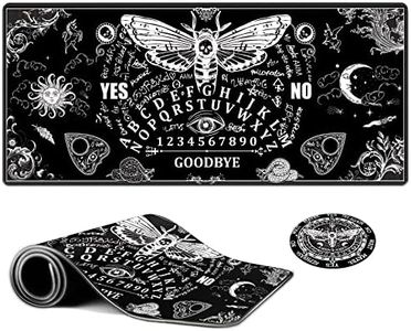 Large Gaming Mouse Pad, EDGFRTOIO Death Moth Spirit Board Design Computer Keyboard Mat Desk Mousepad, Full Desk Extended XXL Mouse Pad 35.5" X 15.75" w/Stitched Edges Non-Slip for Office Home Gamer