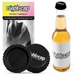 NightCap Prevents Drink Spiking - Silicone Bottle Caps to Fit Glass Beer Bottle Tops, Wine Bottles, and Plastic Soda Bottles, Beer Cap Cover, Key chain & Pouch Included, 12 Pack