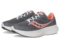 Saucony Women's Cohesion 18 Running Shoe, Carbon/Salmon, 10 W US