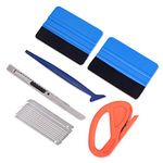 Afuiiuq Vehicle Vinyl Wrap Tool Kit Window Tinting Tool Include 4 Inch Felt Squeegee, Retractable 9mm Utility Knife and Blades, Zippy Vinyl Cutter and Mini Go Corner Squeegee for Car Wrapping