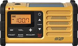 Sangean MMR-88 AM/FM/Weather, Alert Emergency Radio, Solar/Hand Crank/USB/Flashlight, Siren, Smartphone Charger 6.60in. x 4.90in. x 3.95in.