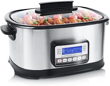 spoonlemon 6.5Qt 11-in-1 Multi Cooker, Digital Programmable Slow Cooker With Bake, Sauté, Roast, and Sous Vide functions, 1500W Timer&Temp Control,Dishwasher Safe Lid&Nonstick Inner Pot