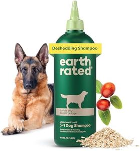 Earth Rated Coat-Specific 3-in-1 Double-Coated Dog & Puppy Shampoo, Conditioner & Deodorizer, Formulated to Tackle Tangles and Shedding, Refreshing White Tea & Basil Scent, 16 oz.