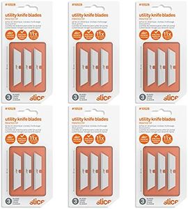Slice 10528 Pointed Tip Ceramic Replacement Blade with 1" Cutting Depth, Equivalent to 20 Metal Blades (18 Pack), White