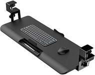 Fenge Push-Pull Keyboard Tray Under Desk C-Clamp Keyboard Drawer Adjustable Ergonomic Design L65xW39.5cm KT760001WB