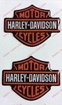 Set of 2 Harley Davidson 3D Effect Resin Logo Tank or Helmet Stickers