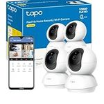 Tapo Pan/Tilt Smart Security Camera, Baby Monitor, Indoor CCTV, 360° Rotational Views, Works with Alexa&Google Home, 1080p, 2-Way Audio, Night Vision, SD Storage, Device Sharing, 2pack (Tapo C200P2)