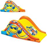 WOW Sports Giant Inflatable Floating Water Slide - 2 Lanes - 9 ft - Hi-Vis Graphics - Kids & Adults