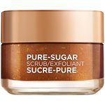 L’Oréal Paris Pure-Sugar Scrub with 3 Fine Sugars + Grapeseed, Face & Lips, For Dull Skin, 50 ml