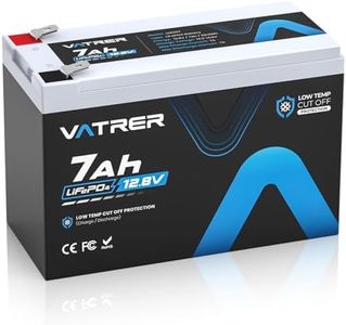 VATRER POWER 12V 7AH LiFePO4 Akku 5000+ Zyklen Wiederaufladbarer Lithium Batterie mit 7A BMS Deep Cycle Lithium-Akku Perfekt für Solarstromanlagen, Kinderroller, Fischfinder