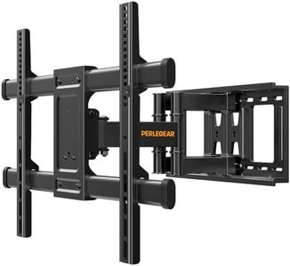 Perlegear Support Mural TV pour écrans 37-84 Pouces Jusqu'à 60KG, Fixation TV Murale Inclinable et Orientable Max. VESA 600x400mm, Accroche TV Mural