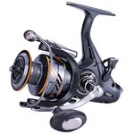 Sougayilang Carp Fishing Reel，5+1 Shielded Stainless Steel BB-Carbon Fiber Drag Carp Reels, for Saltwater or Freshwater Spinning Reels, Fishing Reels-6000