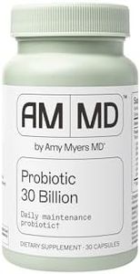 Amy Myers MD Best Probiotics 30 Billion CFU Per Capsule - for Women & Men - Powerful Combination of Doctor Approved Strains - Supports Healthy Digestion and Gut Bacteria Balance - One Month Supply