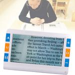 Quixnova Handheld Digital Magnifying Glass, 7 Inch LC DPortable Video Digital Magnifier Electronic Reading Aid for Low Vision, Visually Impaired, Color Blindness - 2-32x Magnification