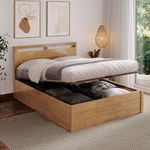 Wakefit Bed | Queen (78 X 60) Solid Wood Bed Hydraulic, 3 Year Warranty | - Crucis - Midas Gold