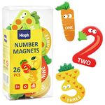 Hioph Magnetic Fridge Numbers for Children, Fruit Numbers & Symbols Refrigerator Magnets Preschool Counting, Educational, Learning Toys Kids Home School Games