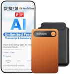 Comulytic Note Pro AI Voice Recorder, Unlimited Transcribe & Summarize, One Tap Recording Device with AI Note Taking, Support 113 Languages, 64GB, Audio Recorder for Calls, Meetings, Lectures, Orange