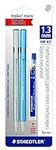 Staedtler triplus micro 1.3mm Lead Retractable Mechanical Pencil with Twist Eraser, 6 refills, 2-Pack, 77413SBKA6, Model: 77413SBKA6ST