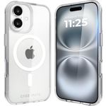 Case-Mate Case for iPhone 16 [12ft Drop Protection] Magnetic Back Cover Case for iPhone 16 [Compatible with MagSafe] Anti-Scratch, Shock Absorbent Cover with Anti Yellowing Tech, Slim - Tough Clear