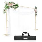 Emart Heavy Duty Backdrop Stand 8.5x10ft(HxW) Adjustable Background Support System Kit with Steel Base for Photography, Photo Backdrop Stand for Parties Birthday Video Studio - Gold