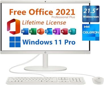 HP 2024 All-in-One Desktop, 21.5" FHD, Free Microsoft Office 2021 with Lifetime License, Intel 2-Core Celeron J4025 2GHz, 16GB DDR4, 1TB PCIe SSD, USB-C, Ethernet, Bluetooth, WiFi-6, Windows 11 Pro