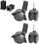 4 Pack 70360 Locking Caster with Insert for Weber Spirit Series 2009-2012, Summit Series 2007-2019 and Genesis 300 Series 2007-2016 Gas Grills – Replacement Parts Compatible with Weber Grill Wheels