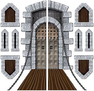 Beistle 52081 Printed Castle Door and Window Props, 16" to 5' 4", 9 Pieces in Package