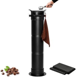 Large Espresso Knock Box for Coffee Grounds with 25 Garbage Bags and Towel