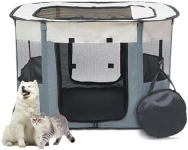 Bdor Dog Playpen, Portable Pet Playpen Tent Cage Kennel with Zipper Top Cover, Cat Kitten Puppy Rabbits Enclosure Crate for Indoor Outdoor Camping Travel, L