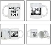 Office Sitcom World's Best BOSS Funny White Ceramic Printed Coffee Mug | Inspired by TV Show The Office Quote| Gift for Dwight Schrute Fans