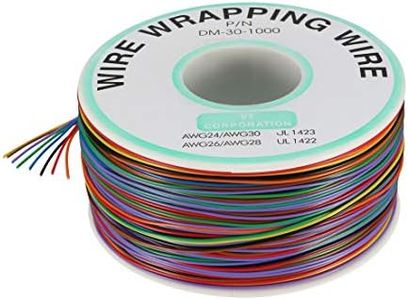 uxcell Wrapping Wire Tin Plated Copper Wire PCB Solder Wires Cable P/N DM-30-1000 30 AWG 250M Length 8 Colors for Eletronic Test