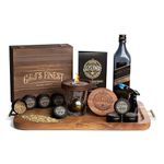 Whiskey Smoker Kit | Cocktail Smoker Kit with Quad Flame Torch, Scorch Shield, Lid, 6 Wood Chips & Wooden Gift Box for Smoked Old Fashioned| Bourbon Smoker| Whiskey Gift (Mahogany Wood, No Butane)