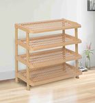 Nilkamal MULRACK4 Multipurpose Plastic Rack|4 Shelves|Book Shelve|Shoes Storage Rack|for Home Shoe stand