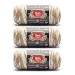 Red Heart All in One Granny Square Aran - Cream Yarn - 3 Pack of 250g/8.8oz - 100% Acrylic - #4 Worsted (Medium) - 381m/417Yards - for Knitting, Crochet and Amigurumi