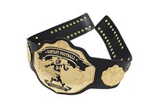 Undisputed Belts Fantasy Football Championship Belt Trophy Prize High-step, Black, 55"