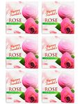 Mysore Sandal's rose luxury bath soap, Pack of 6