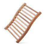 Foxyoo Canadian Red Cedar Sauna Backrest, Ergonomic S-Shaped Backrest, Sauna Accessories for Any Barrel or Infrared Sauna (1-Pack)