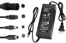 Brokeir UL Listed 42V 2A Replacement Electric Scooter Charger for 36V with 4 Plugs, Compatible with Scooter Power Adapter