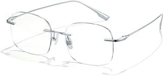 Cyxus Titanium Blue Light Glasses for Men Frameless Rimless Glasses Computer Glasses UV protection Eyeglasses